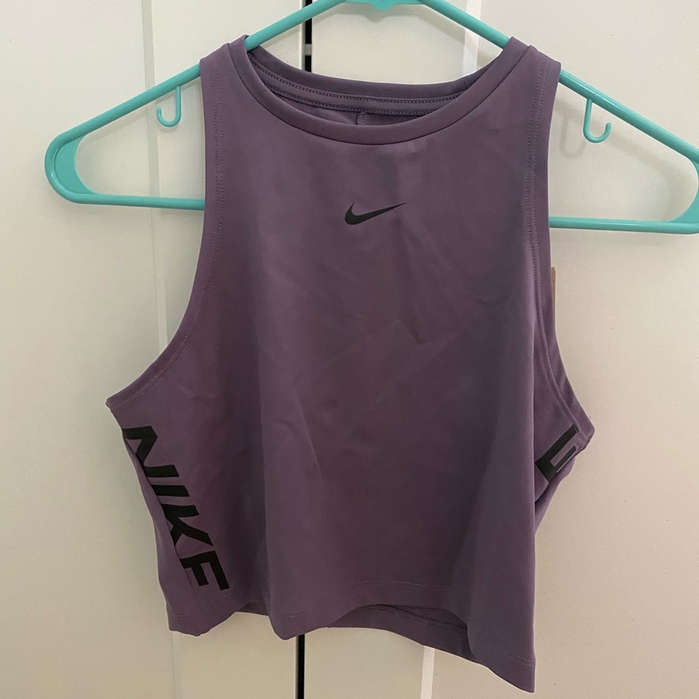 Nike Fitted Lavender Purple Racerback Crop Running Tank
